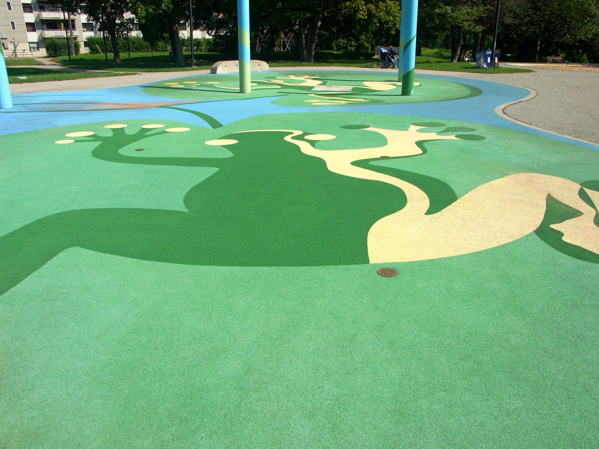 5 Tips To Add Rubber Splash Pads To Your Artificial Playground Turf In San Diego