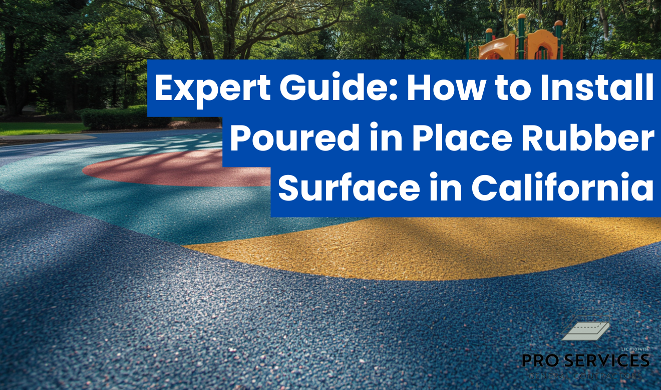 how to install poured in place rubber surface