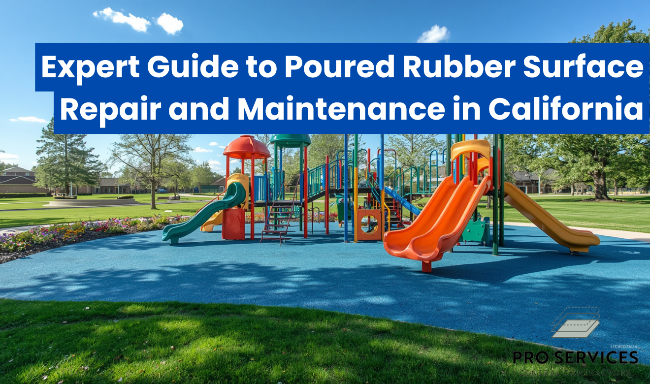poured rubber surface repair and maintenance