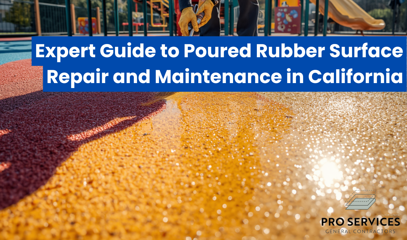 poured rubber surface repair and maintenance