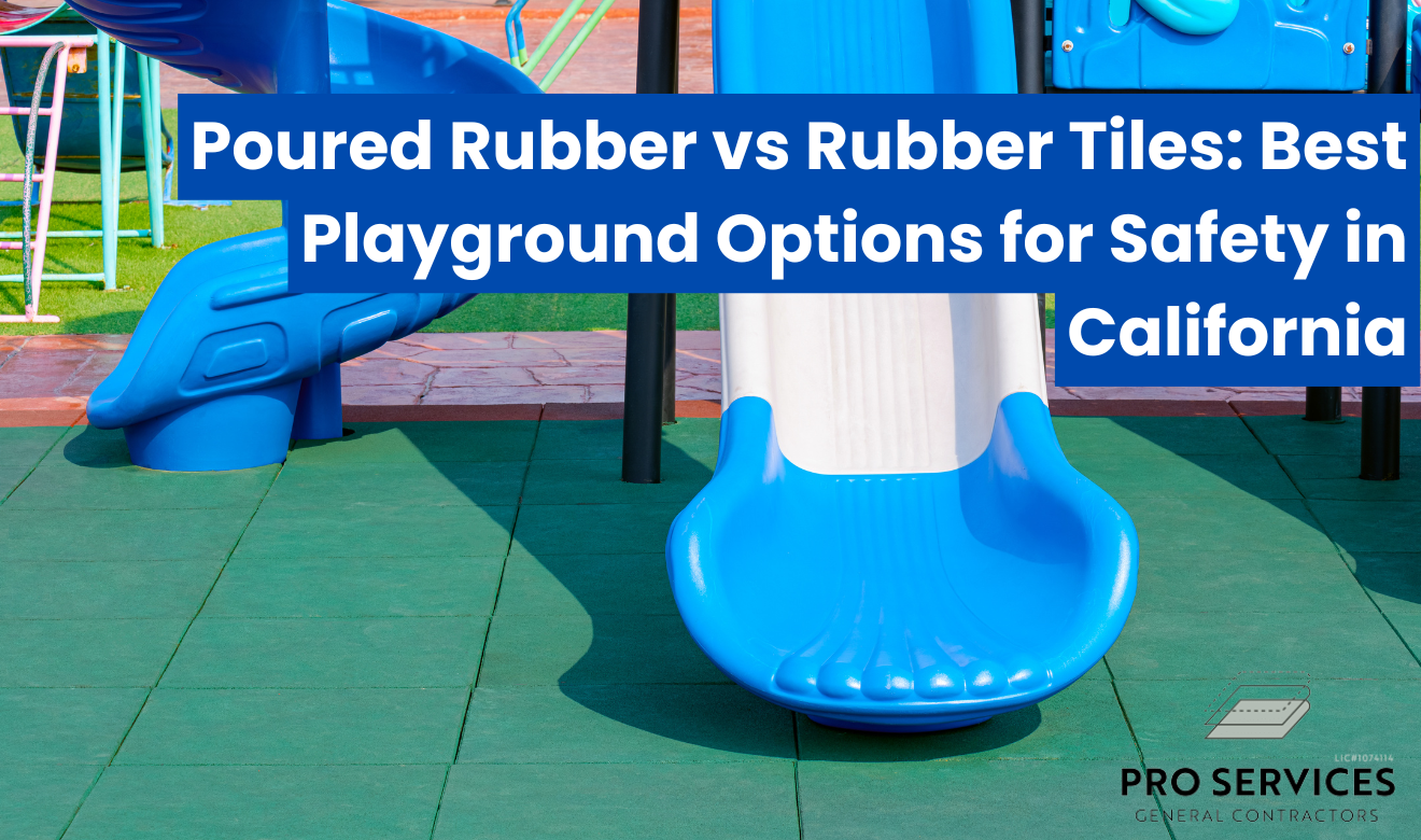 poured rubber vs rubber tiles for playground
