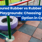 poured rubber vs rubber tiles for playground