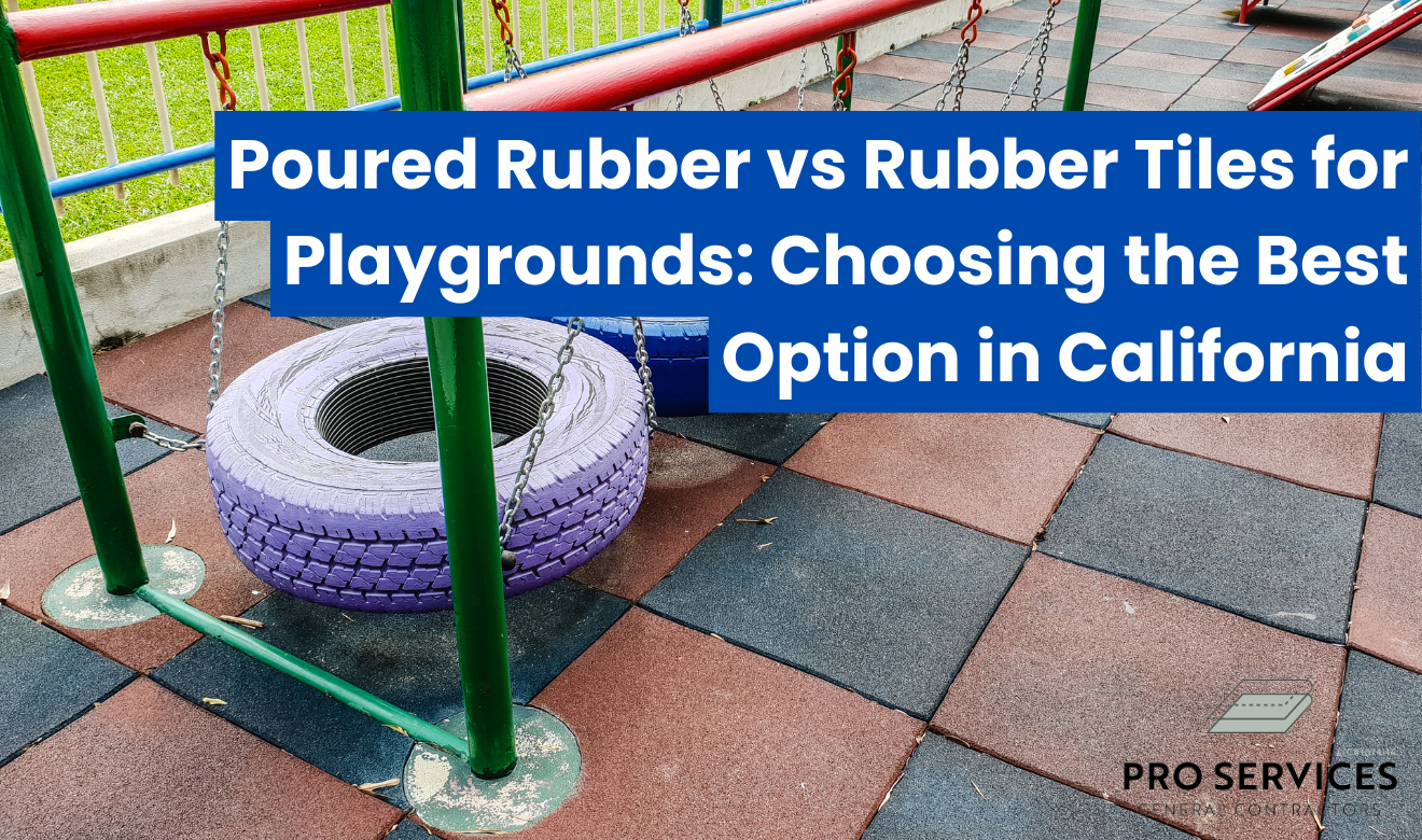 poured rubber vs rubber tiles for playground